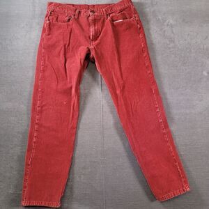 Levi's Red Corduroy‎ 502 Mens Pants Actual Size 35 x 30